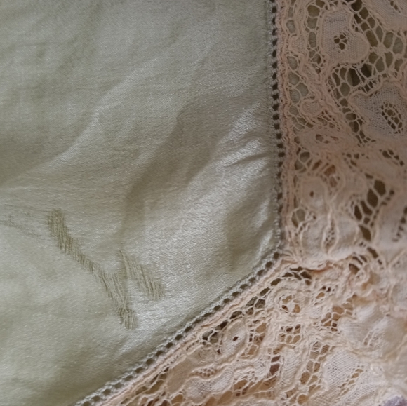 ANTIQUE 1920S ART DECO SILK STEP IN TEDDY WITH LACE! - Picture 13 of 16